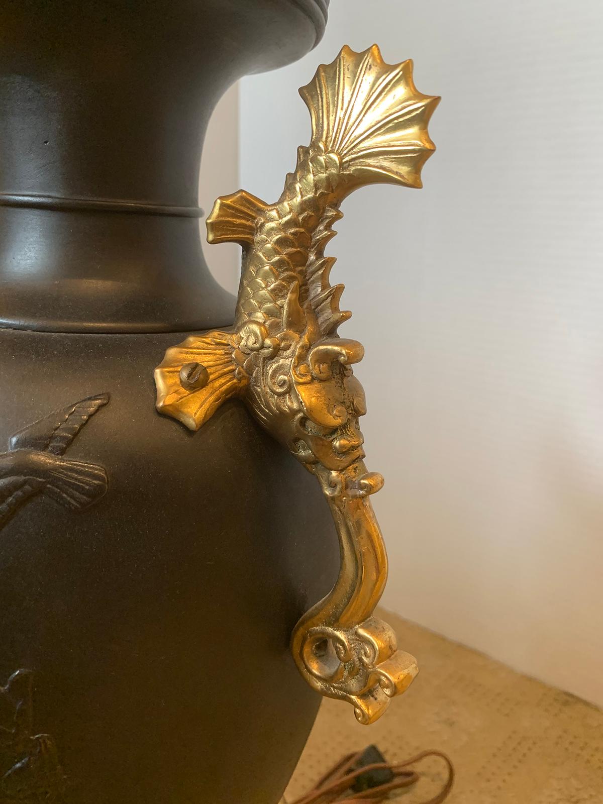 19th Century Chinoiserie and Gilt Bronze Lamp In Good Condition For Sale In Atlanta, GA