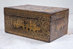 19th Century Chinoiserie Antique Humidor Jewelry Box