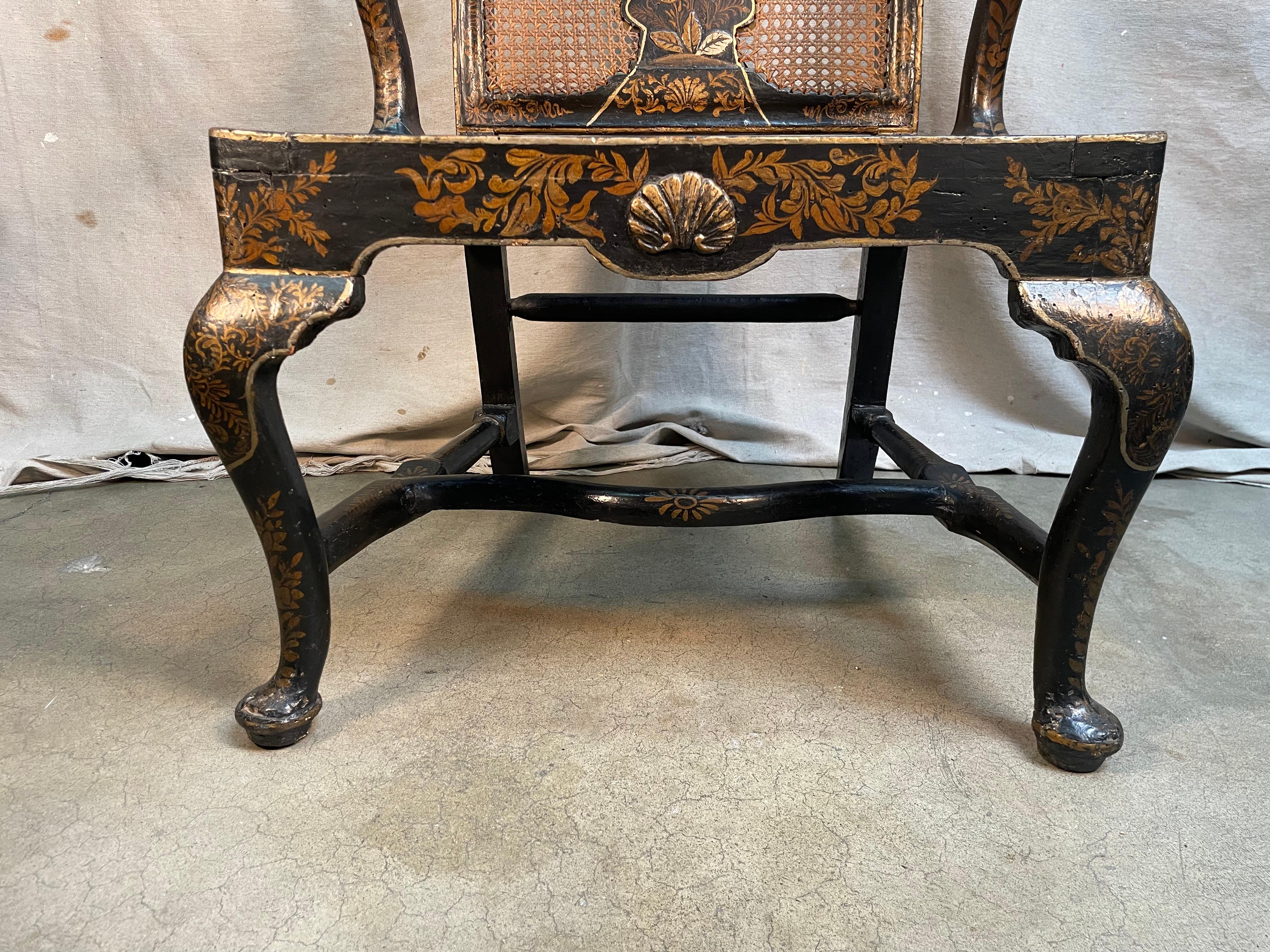 English 19th Century Chinoiserie Armchair For Sale