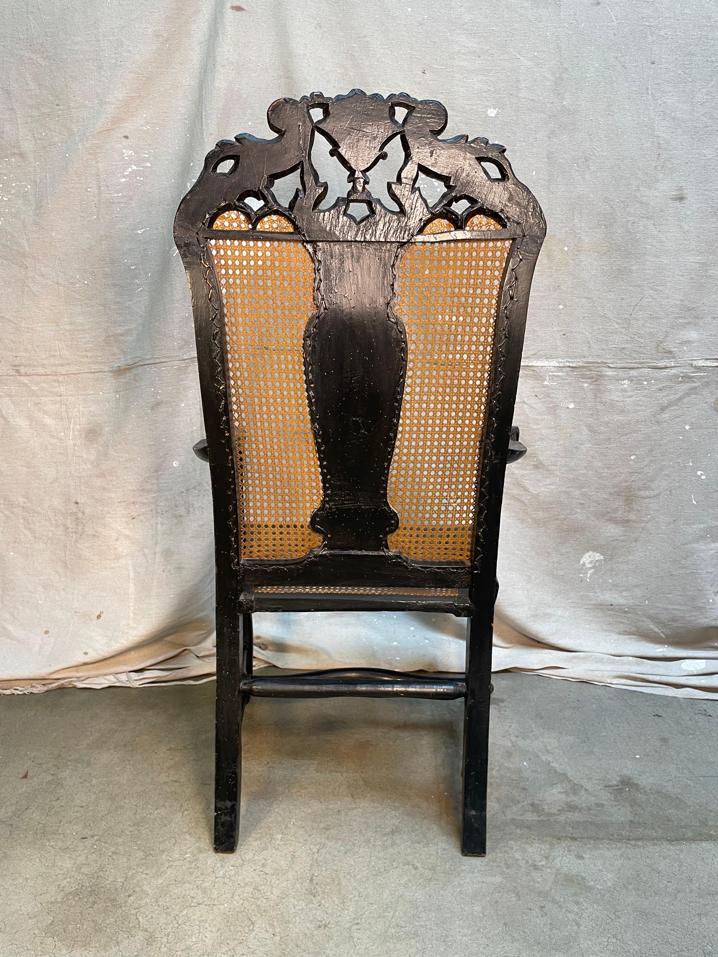 19th Century Chinoiserie Armchair In Good Condition For Sale In Los Angeles, CA