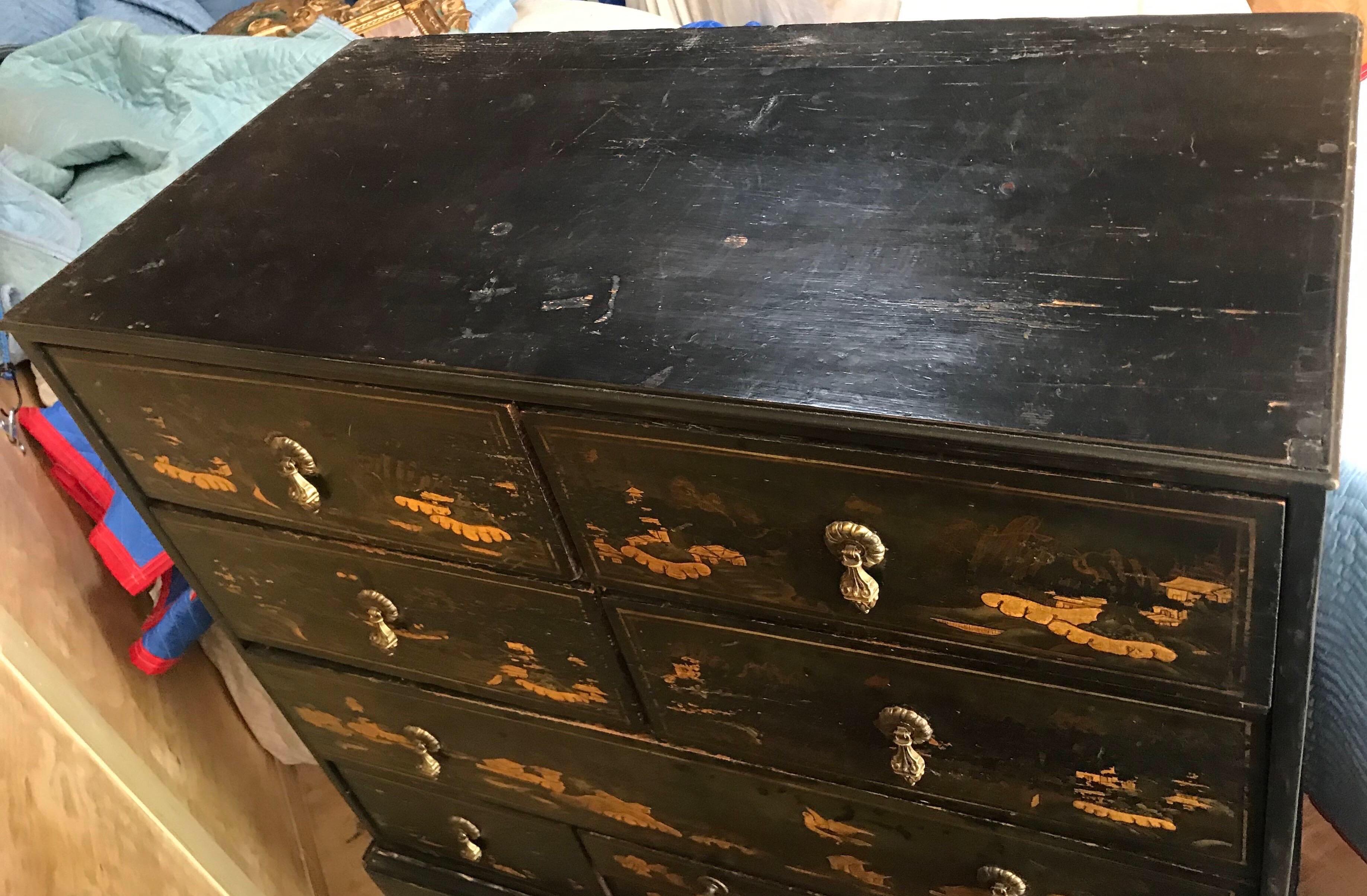 19th Century Chinoiserie Chest on Stand In Good Condition In Charleston, SC