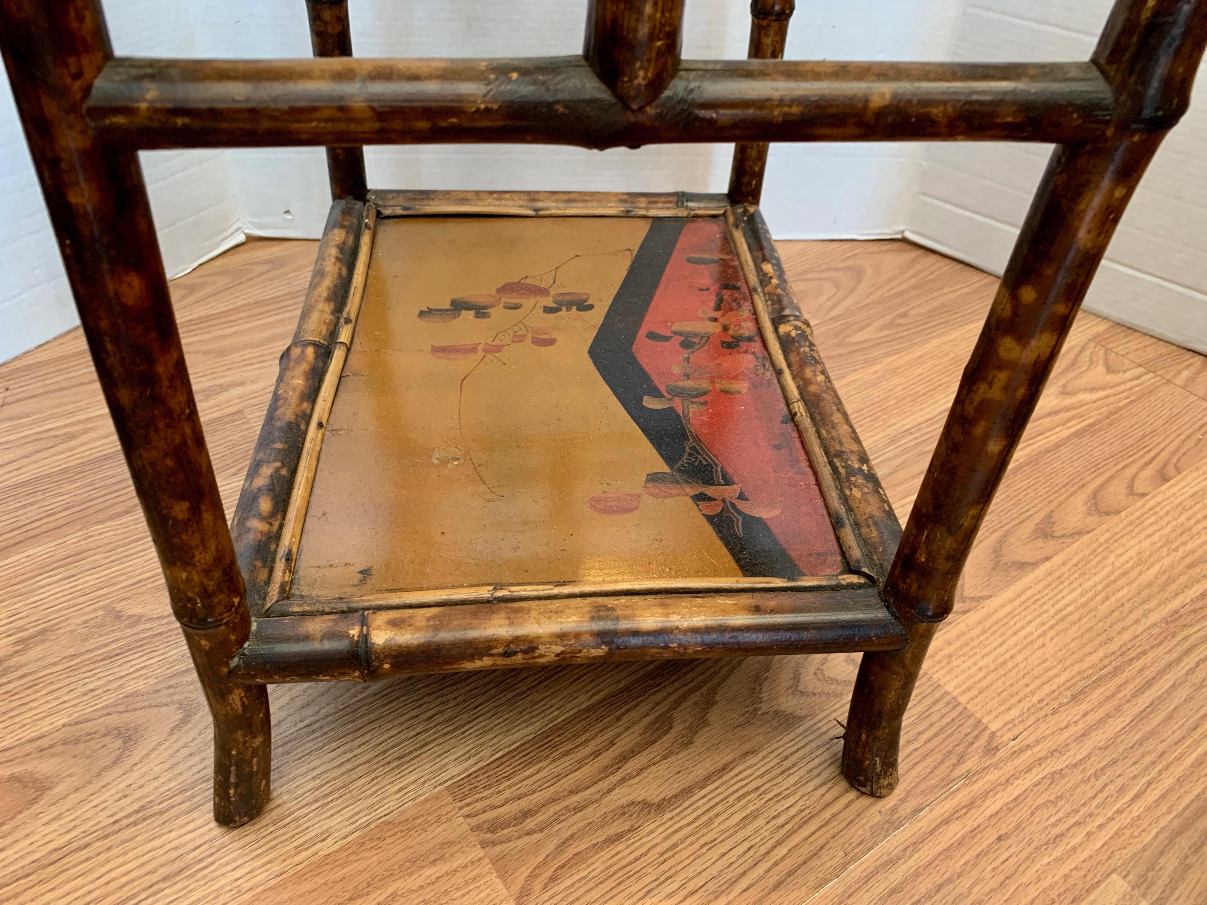  19th Century Chinoiserie English Bamboo Magazine Stand For Sale 6