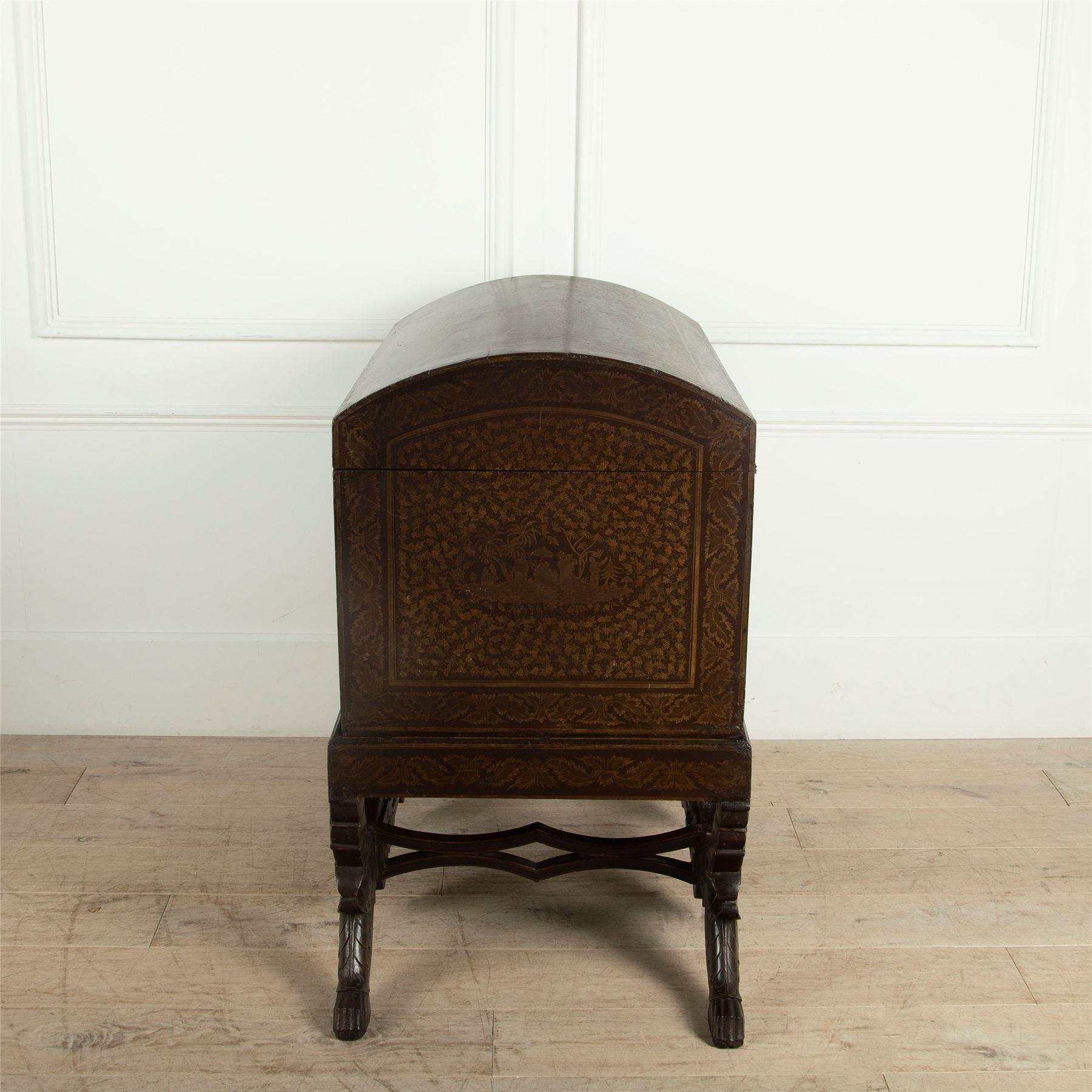 Indiano Baule indiano Chinoiserie del XIX secolo in vendita