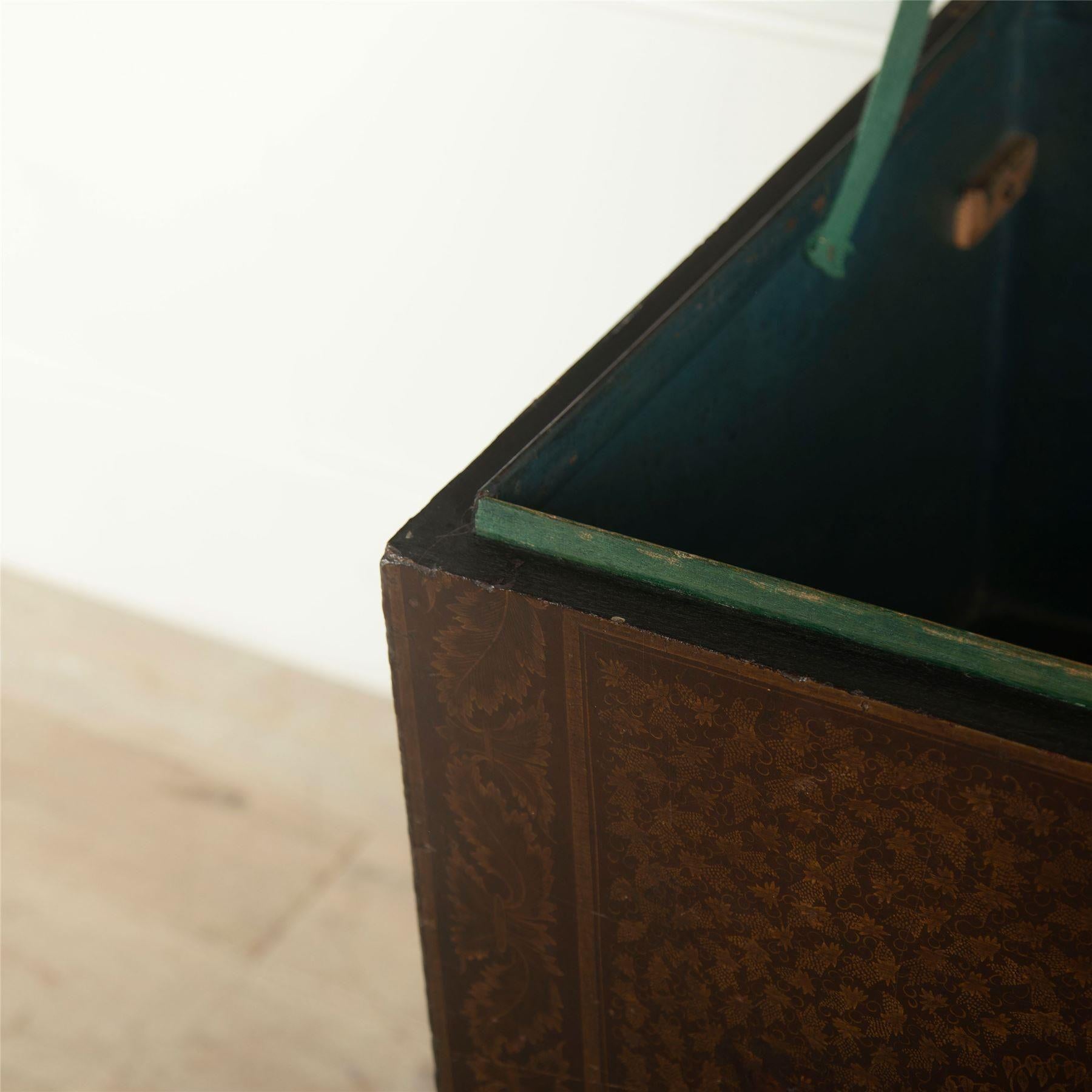 Legno Baule indiano Chinoiserie del XIX secolo in vendita