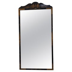19th Century Chinoiserie Mirror With Gilt Detailing