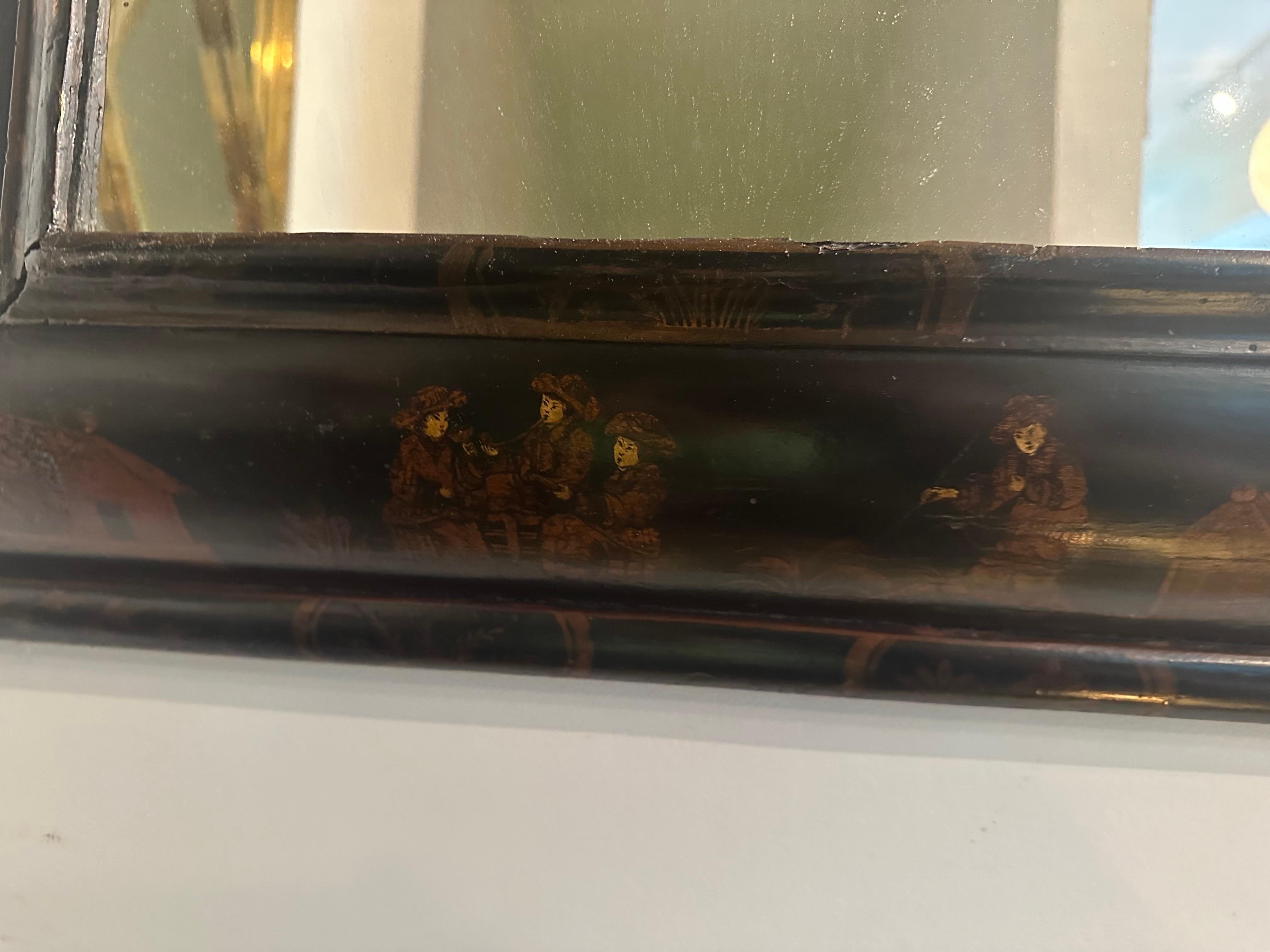 19th Century Chinoiserie Painted Mirror 6