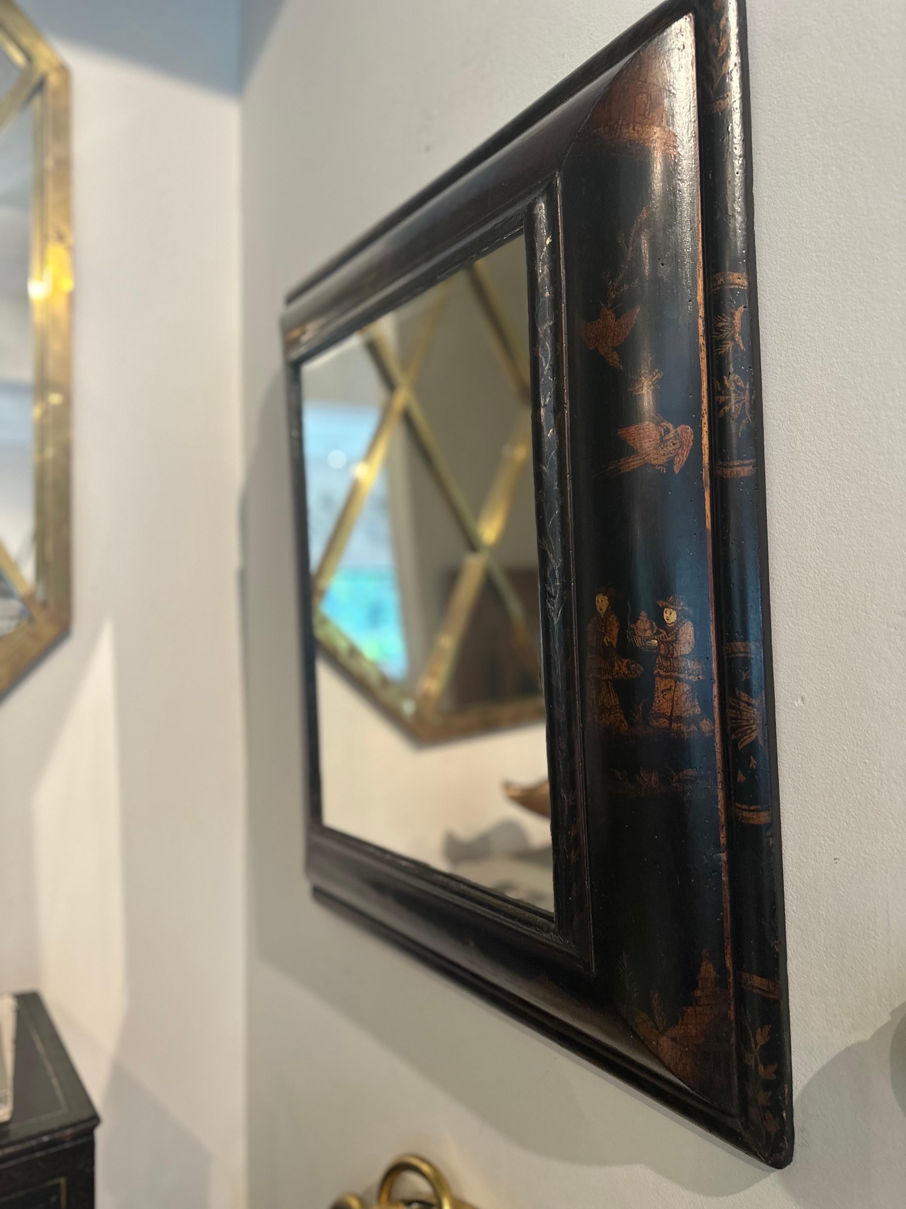 19th Century Chinoiserie Painted Mirror 3