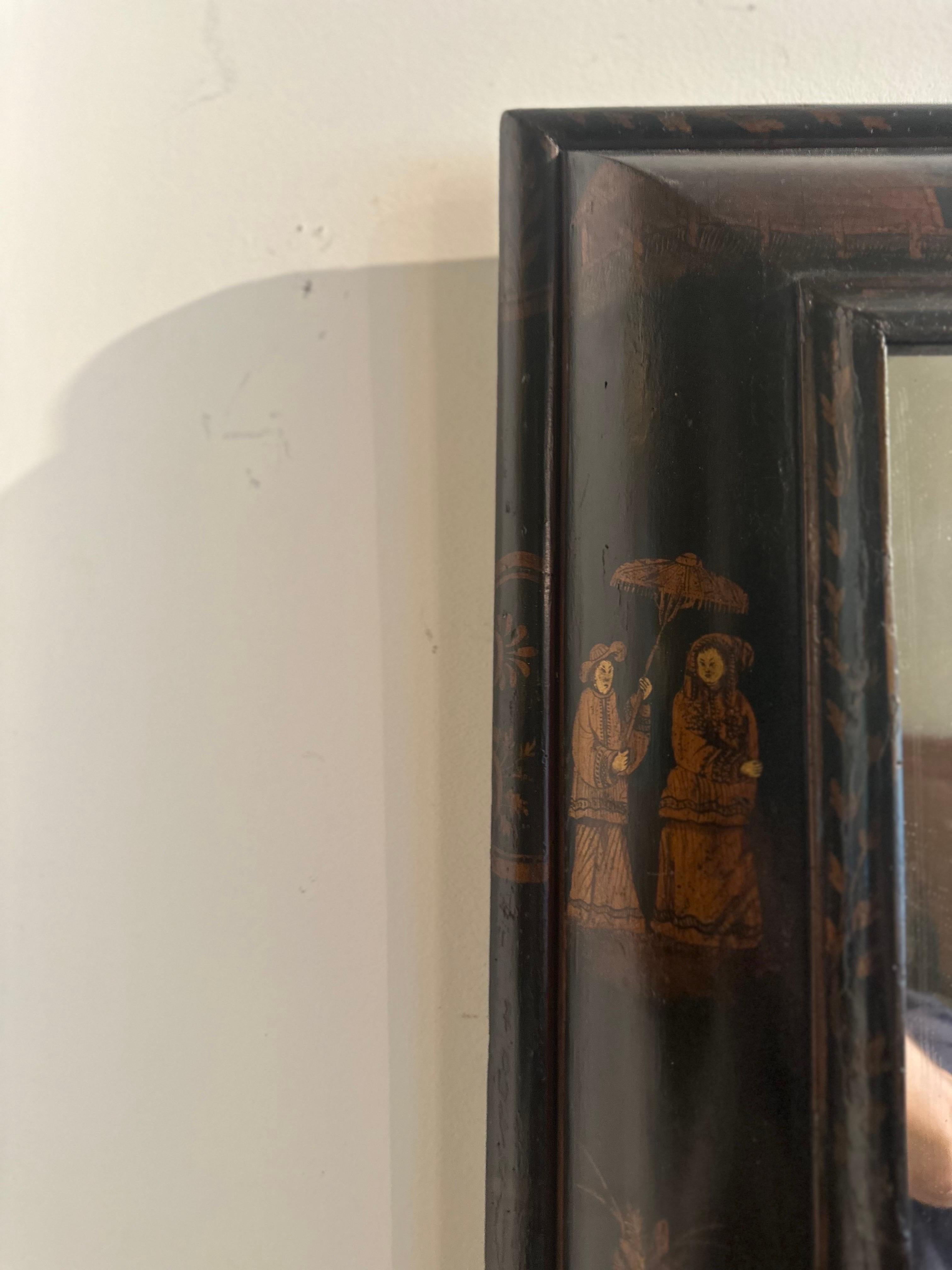 19th Century Chinoiserie Painted Mirror 4