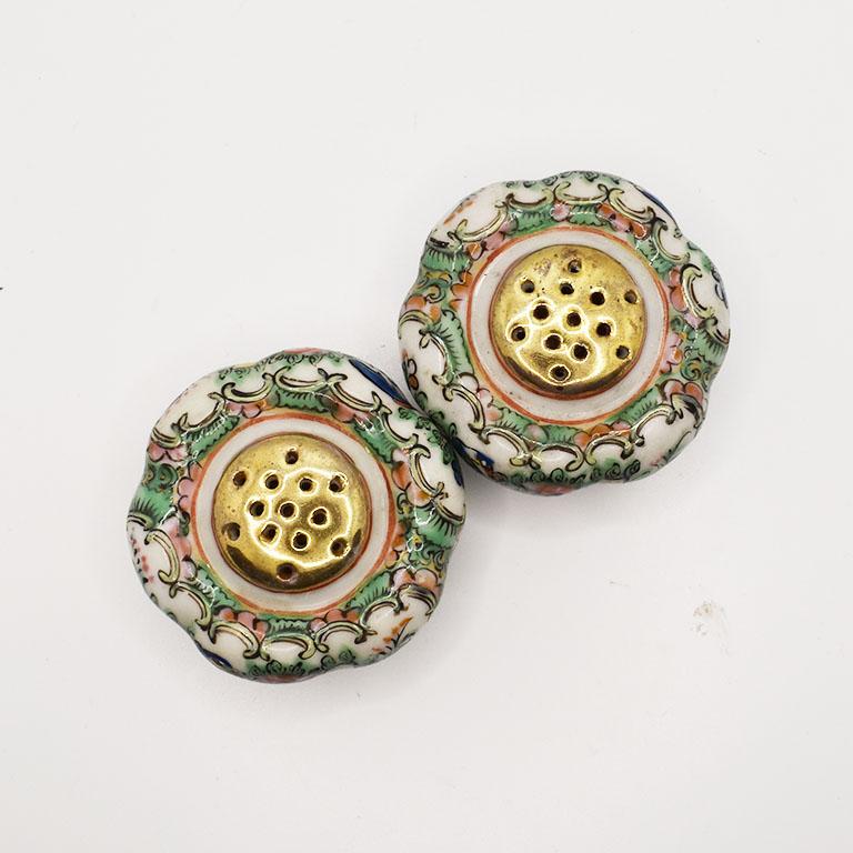 chinoiserie salt and pepper shakers