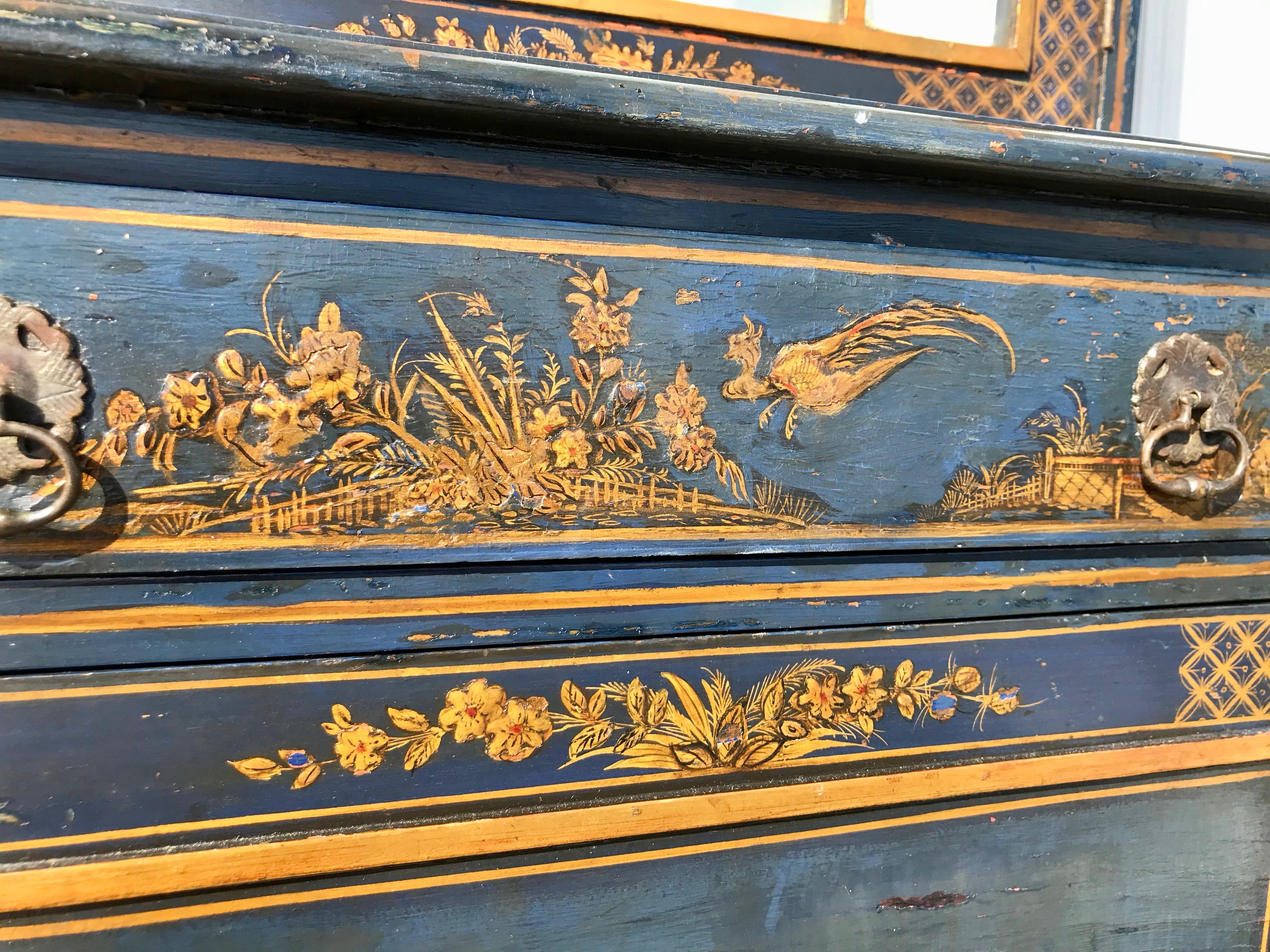 19th Century Chinoiserie Secretary Bookcase 13