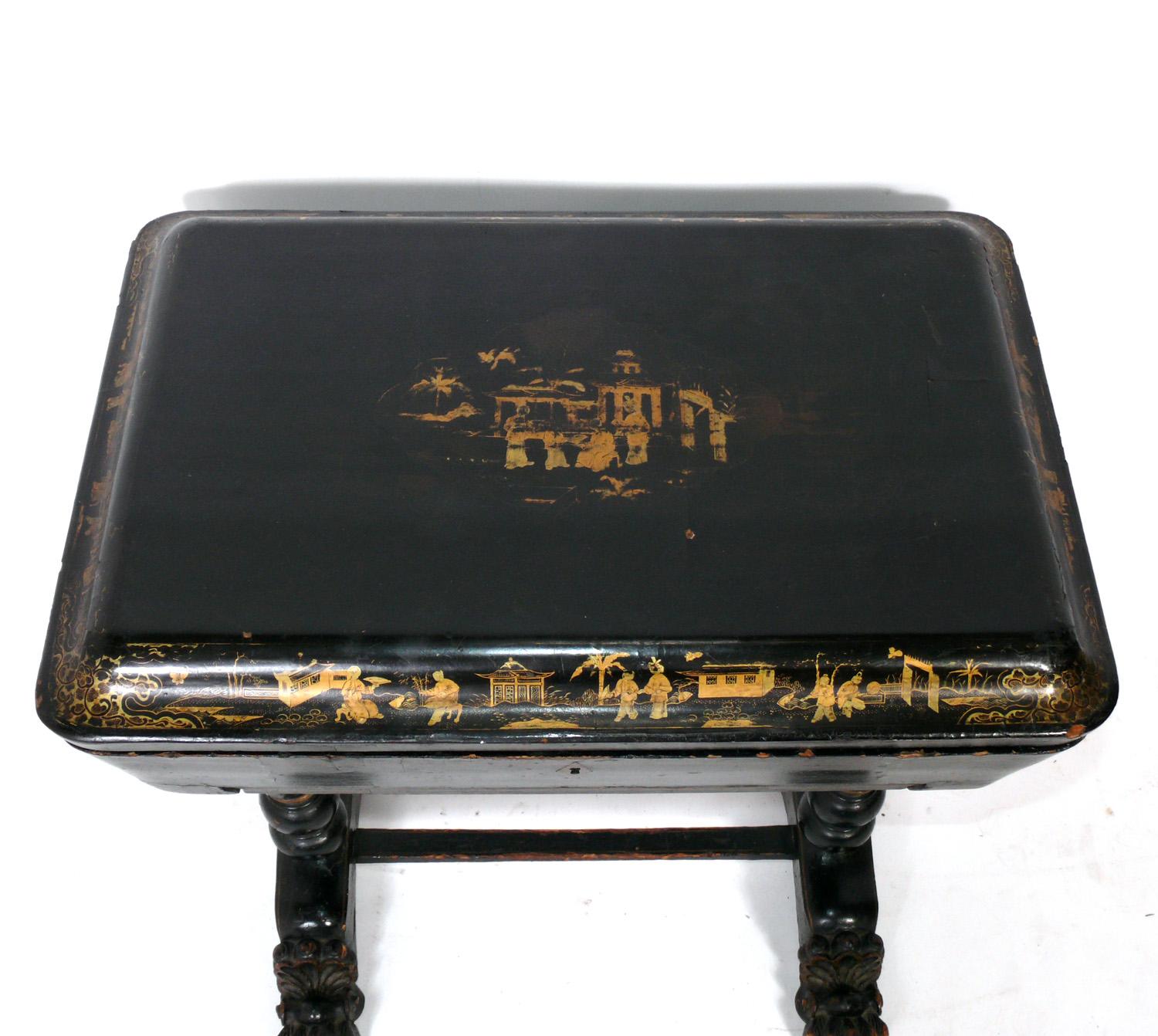 Chinoiseries Table Chinoiserie du XIXe siècle en vente