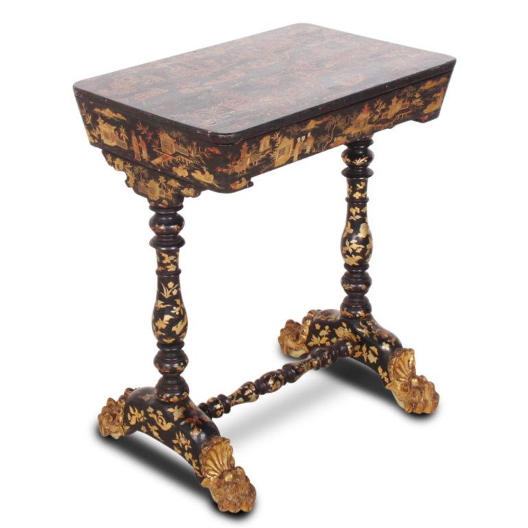 Lacquer 19th Century Chinoiserie Table from the Grand Salon of the Villa of Coco Chanel
