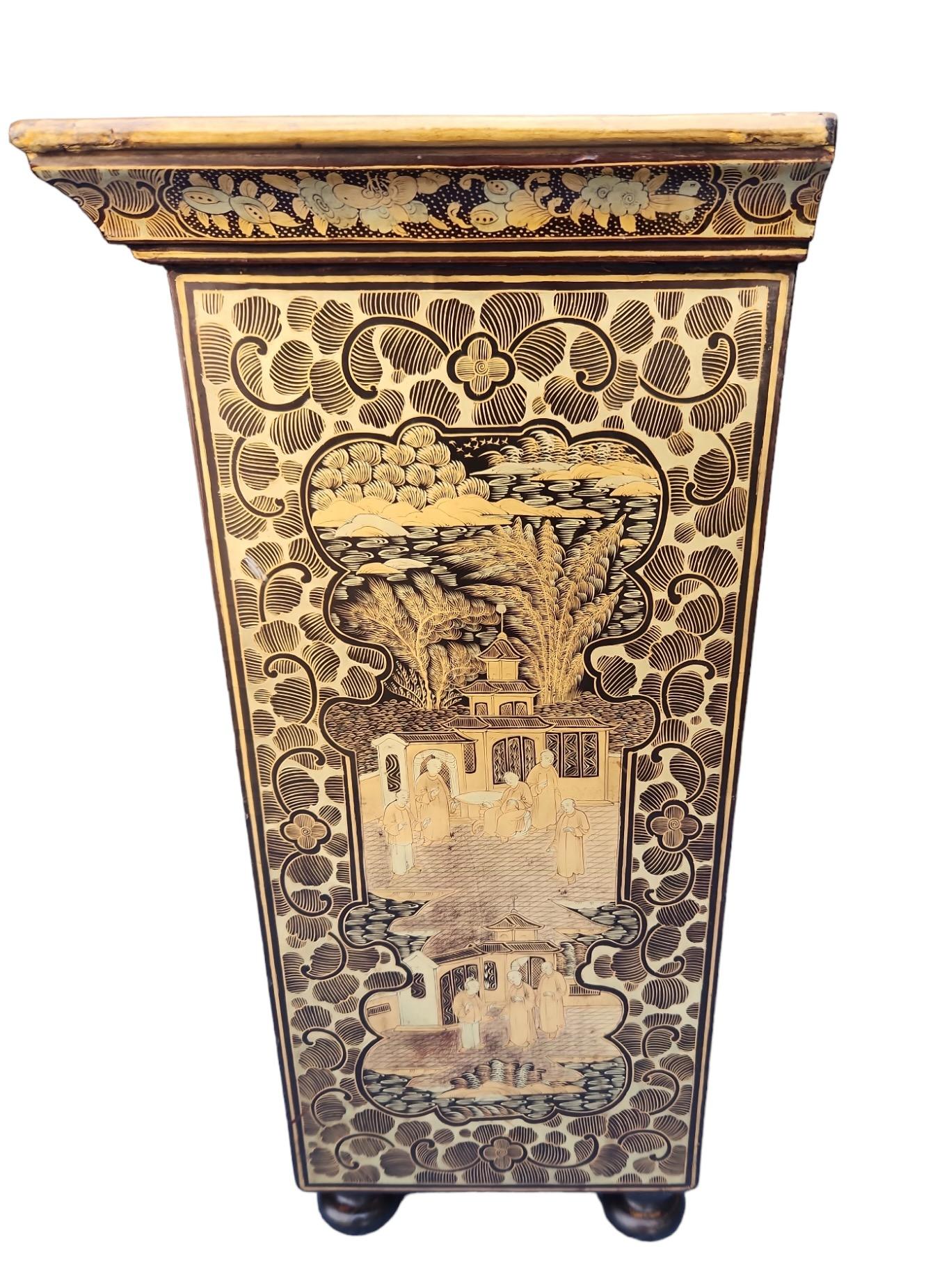 Bone 19th Century Chinoiserie Tall Box For Sale