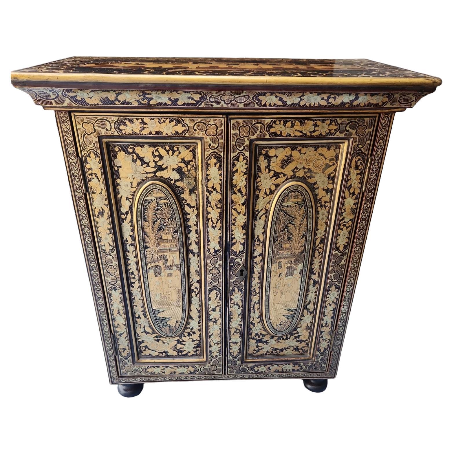 19th Century Chinoiserie Tall Box For Sale
