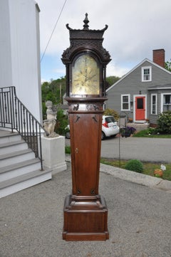Horloge à grand boîtier chinoiseries du XIXe siècle d'après Thomas Chippendale