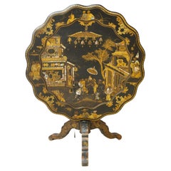 Table à plateau basculant Chinoiserie du 19ème siècle