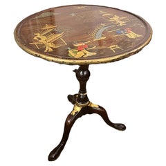 Table à vin tripode Chinoiserie du 19ème siècle