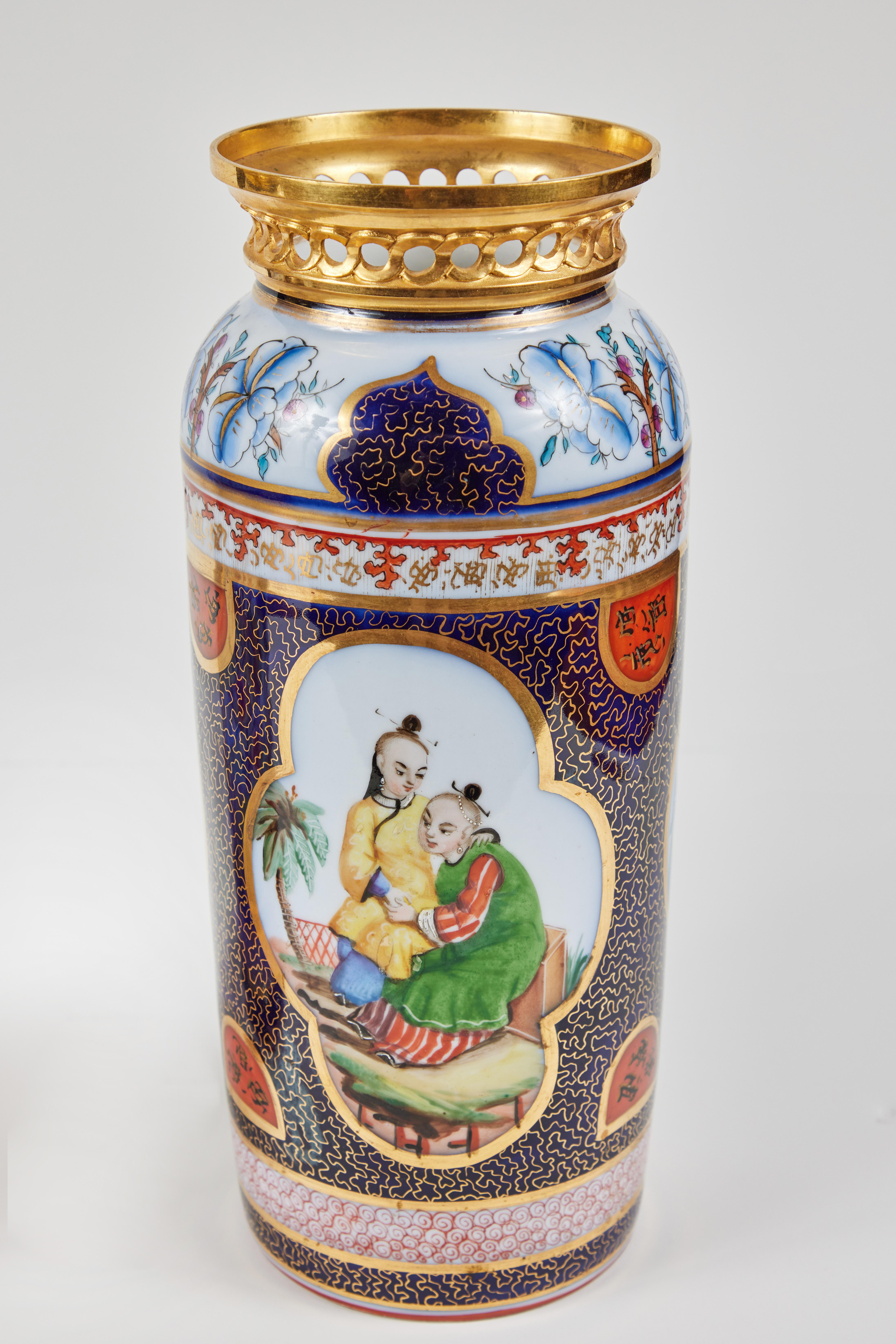 Gilt 19th Century, Chinoiserie Vases For Sale