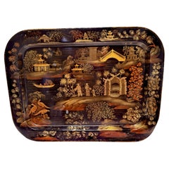Antique 19th Century Chinoserie Tray