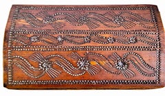 19th-century Chip-carved Folk Art Pine Chest