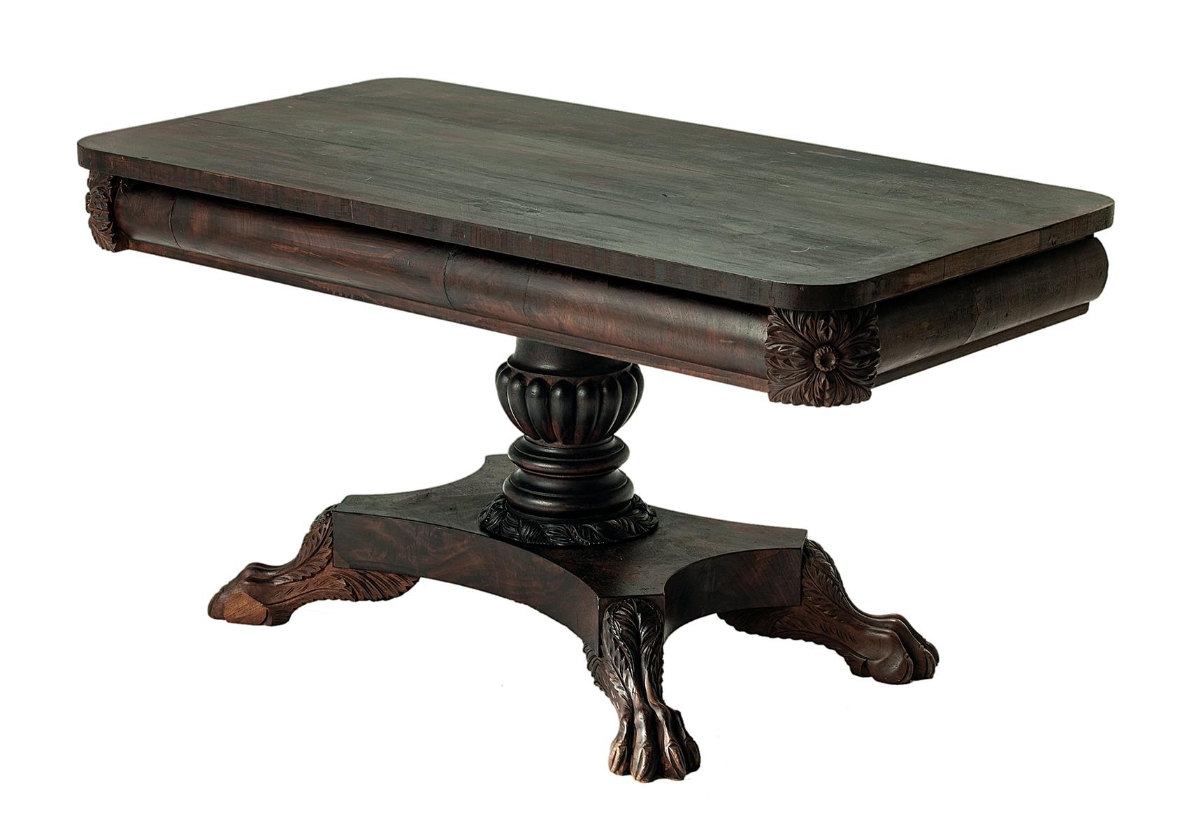 19th Century Chippendale Coffee Table w/Lions Feet Base 3