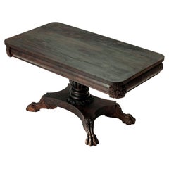 19th Century Chippendale Coffee Table w/Lions Feet Base