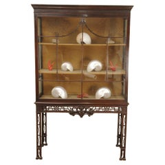 19th Century Chippendale Design Mahogany Display Cabinet 