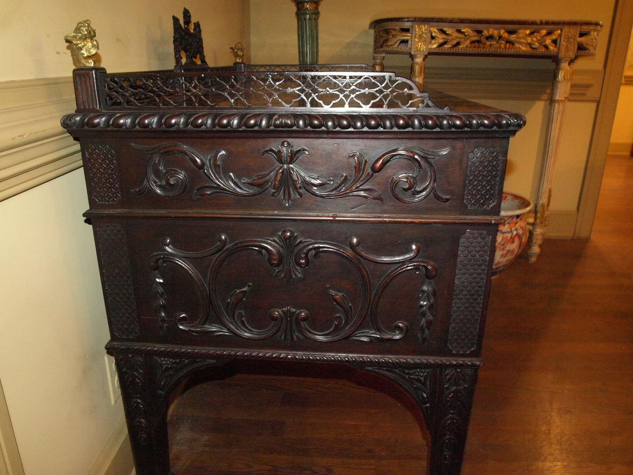 19th Century Chippendale Directoire Style Ladies Desk 12