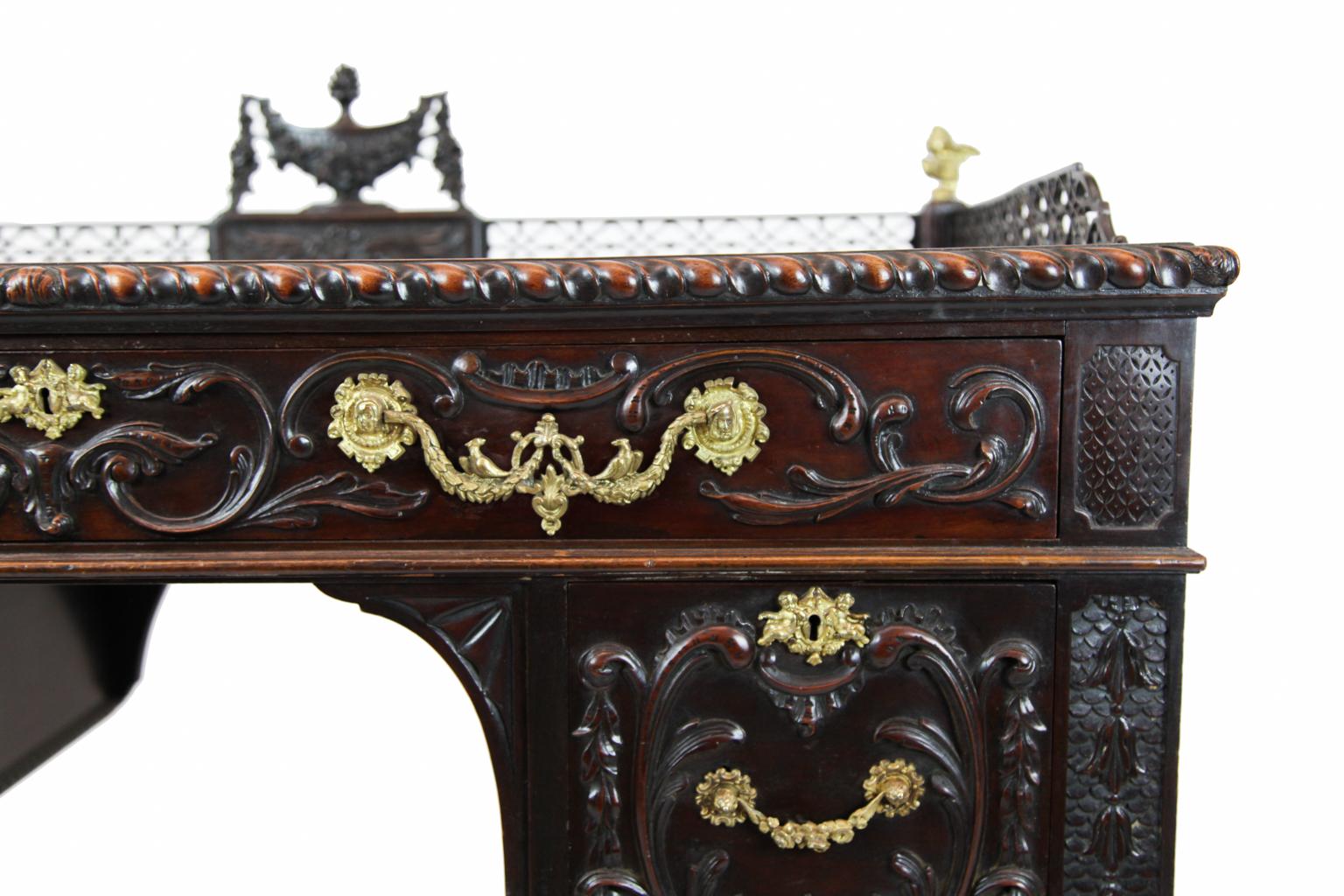 English 19th Century Chippendale Directoire Style Ladies Desk