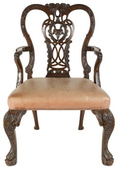 19th Century, Chippendale Influenced Desk Chair