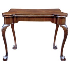 19th Century Chippendale Influenced Mahogany Card Table