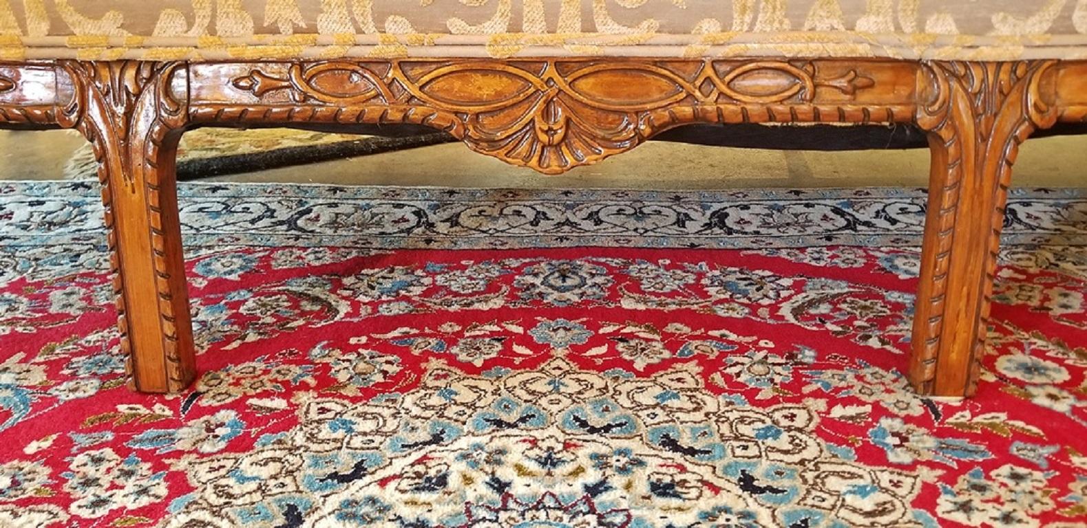 Regency 19th Century Chippendale Style Camel Back Sofa