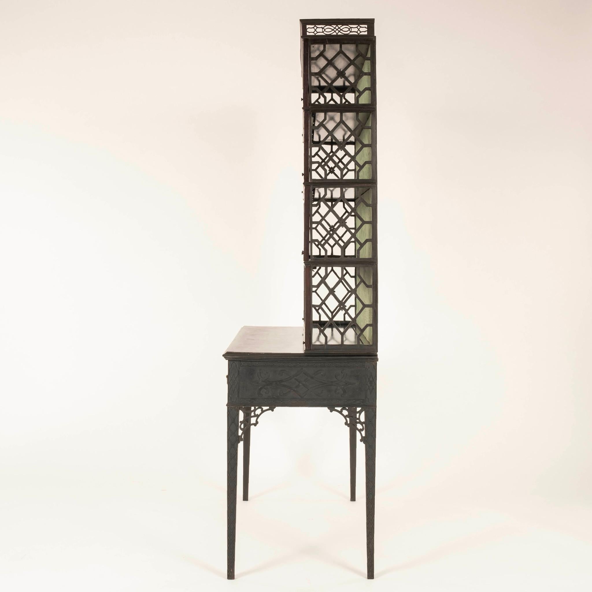 Chinese Chippendale 19th Century Chippendale Style Glass Display Case For Sale