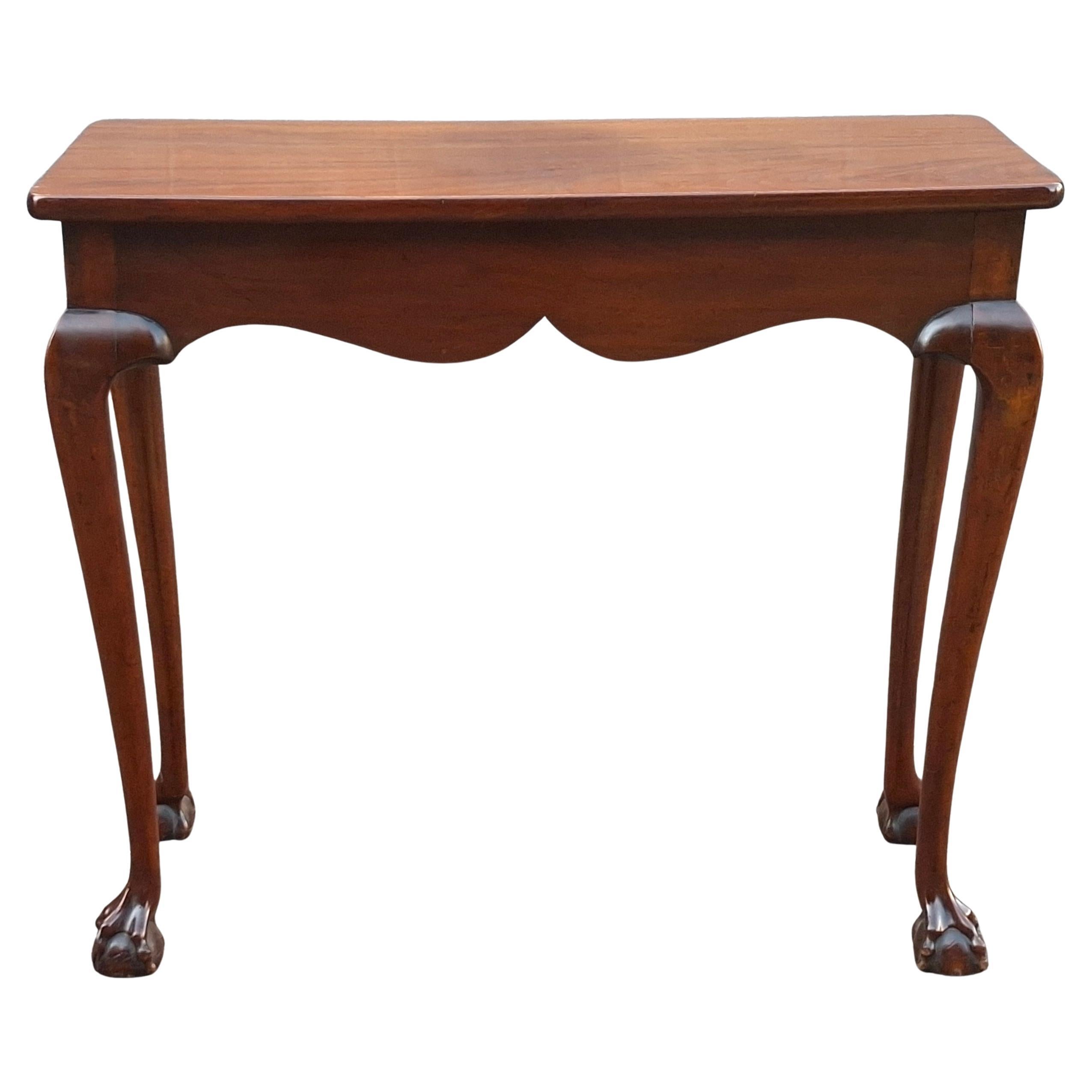 Table console en acajou de style Chippendale du 19e siècle