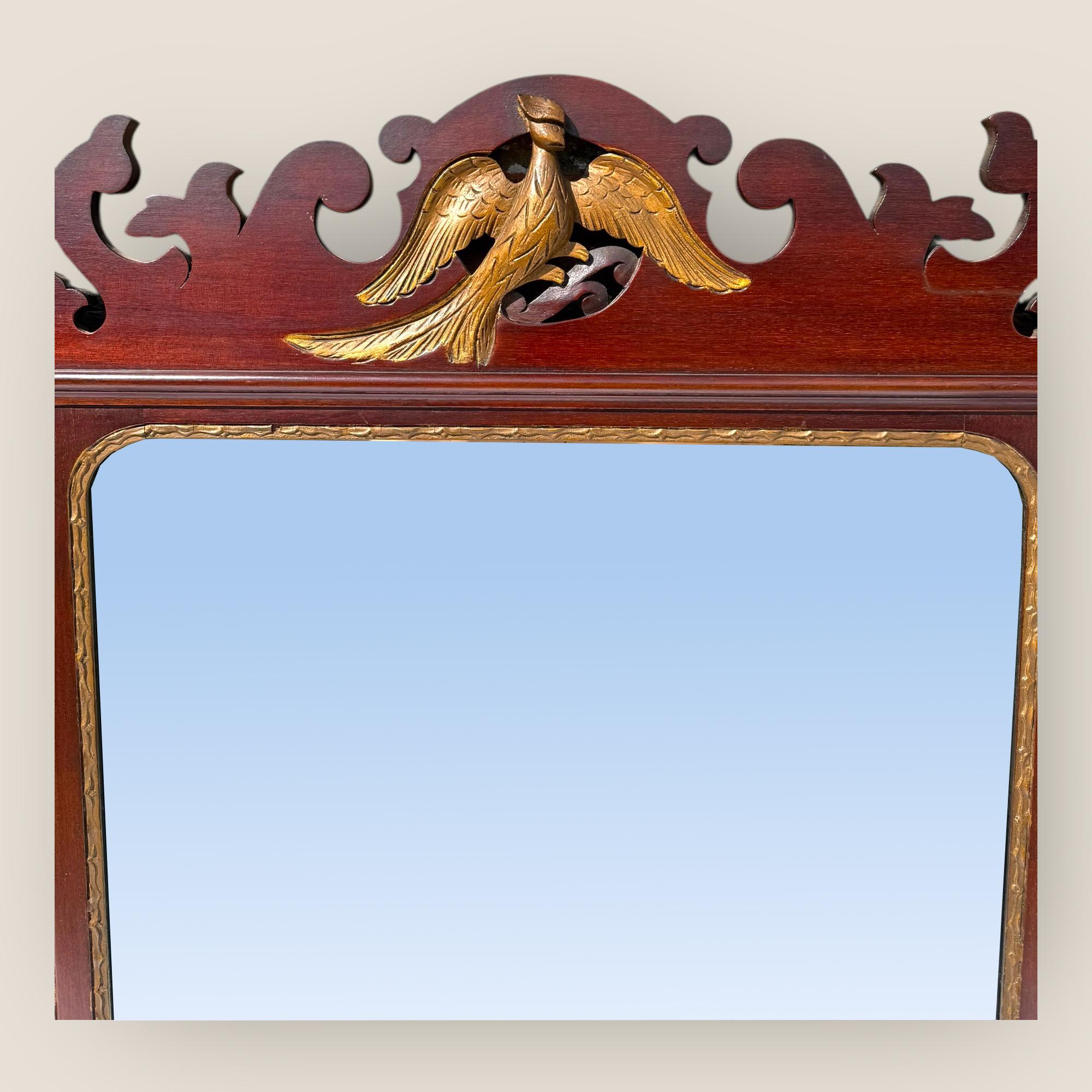 Specchio in mogano in stile Chippendale del XIX secolo in vendita 3