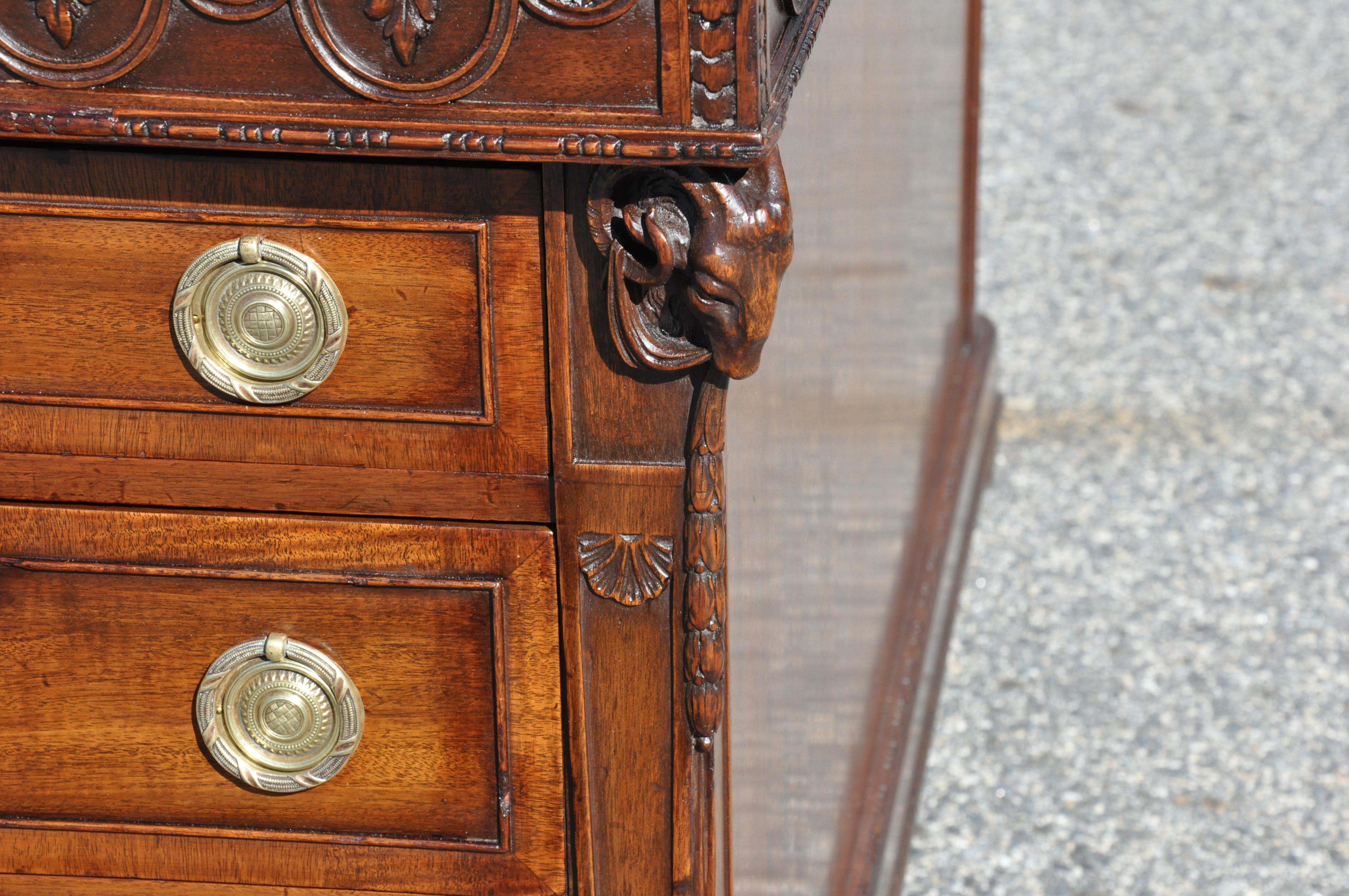 19th Century Chippendale Style Mahogany Partner's Desk 3