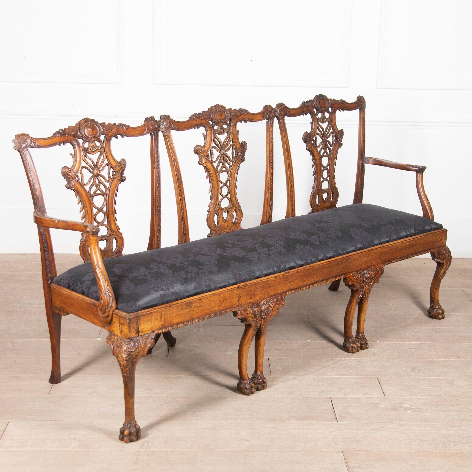 Walnut 19th Century Chippendale Suite For Sale