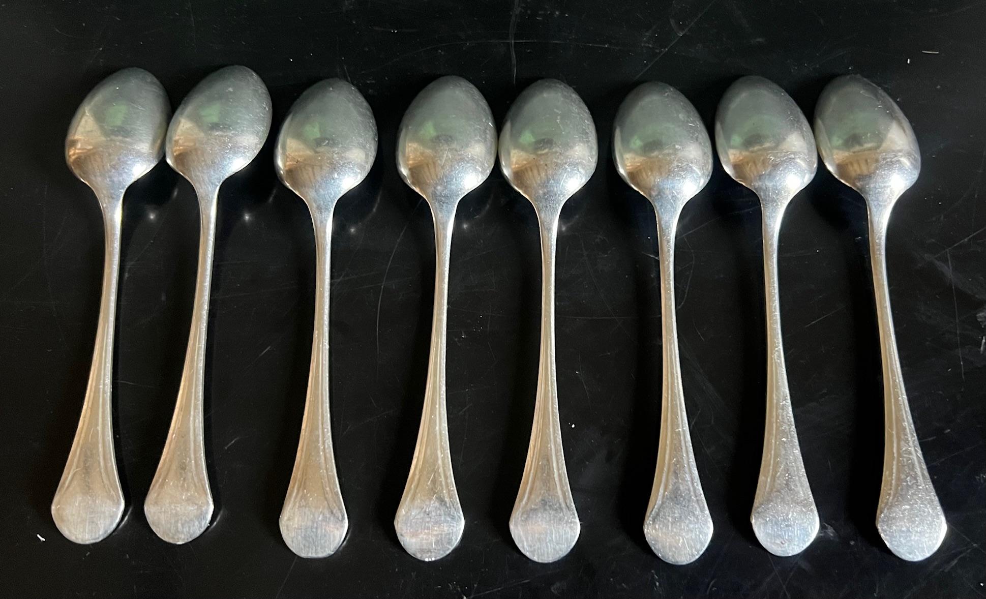 Calco Cucchiaini da caffè Christofle del XIX secolo, set di 8 pezzi in vendita