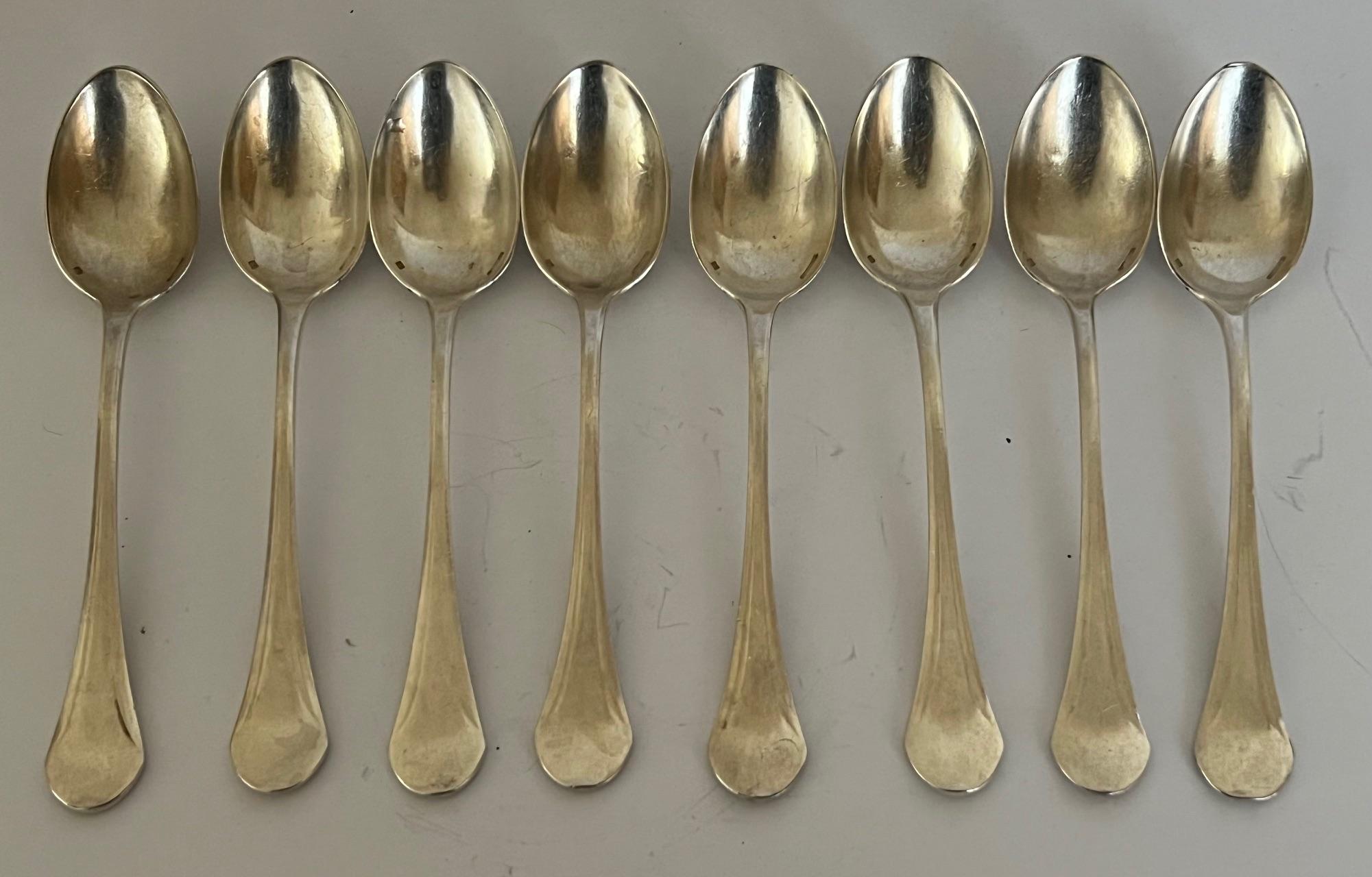 Cucchiaini da caffè Christofle del XIX secolo, set di 8 pezzi in vendita 1