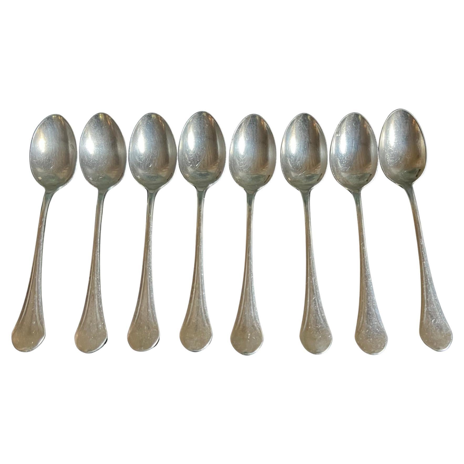 19th Century Christofle Coffee Spoons, Set of 8