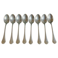 Juego de 8 cucharas de café Christofle del siglo XIX