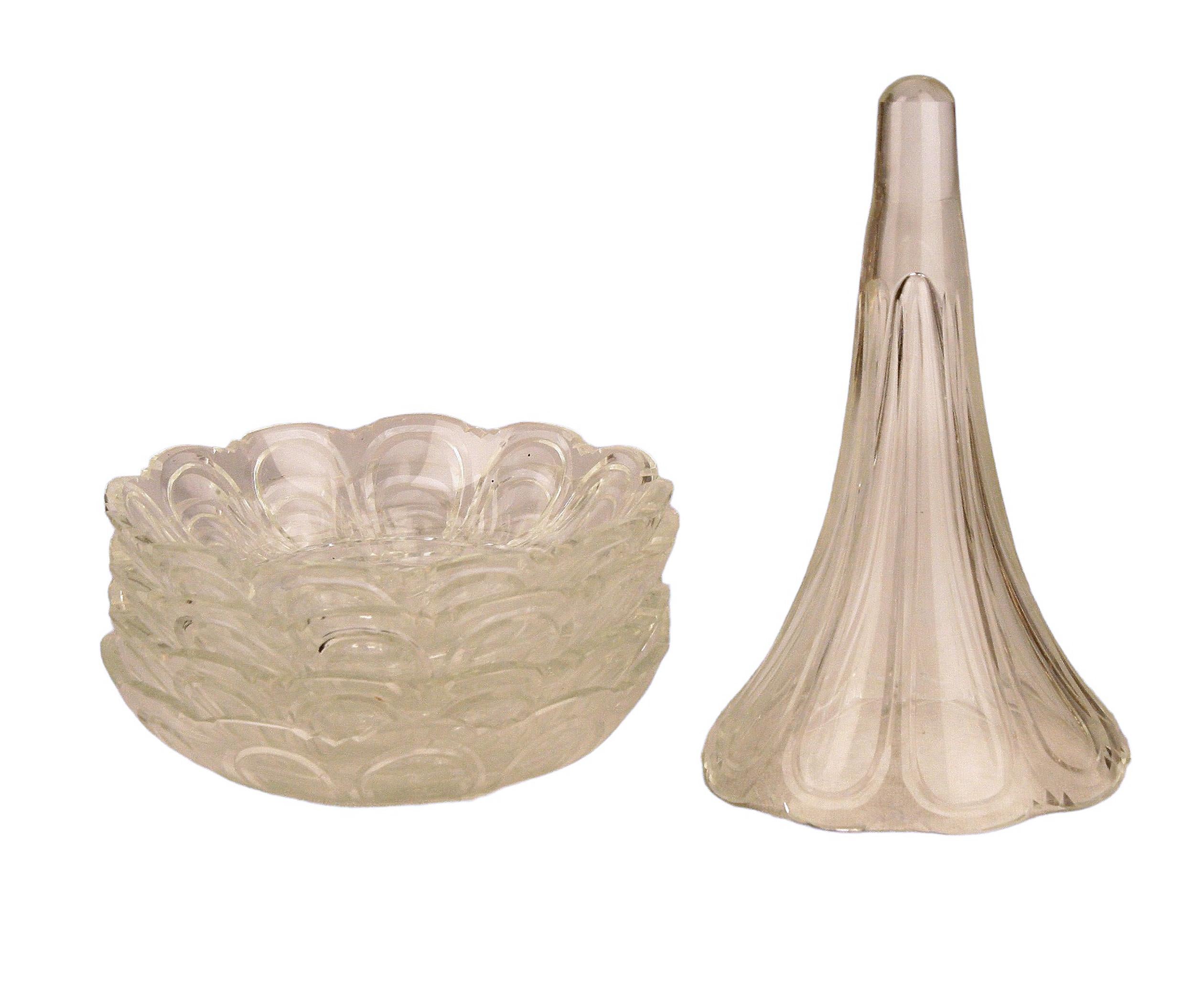 Centrotavola Epergne argentato di Christofle del XIX secolo con vetro Baccarat, Francia in vendita 1