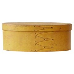 Boîte à shaker jaune chromée du 19ème siècle avec surface d'origine