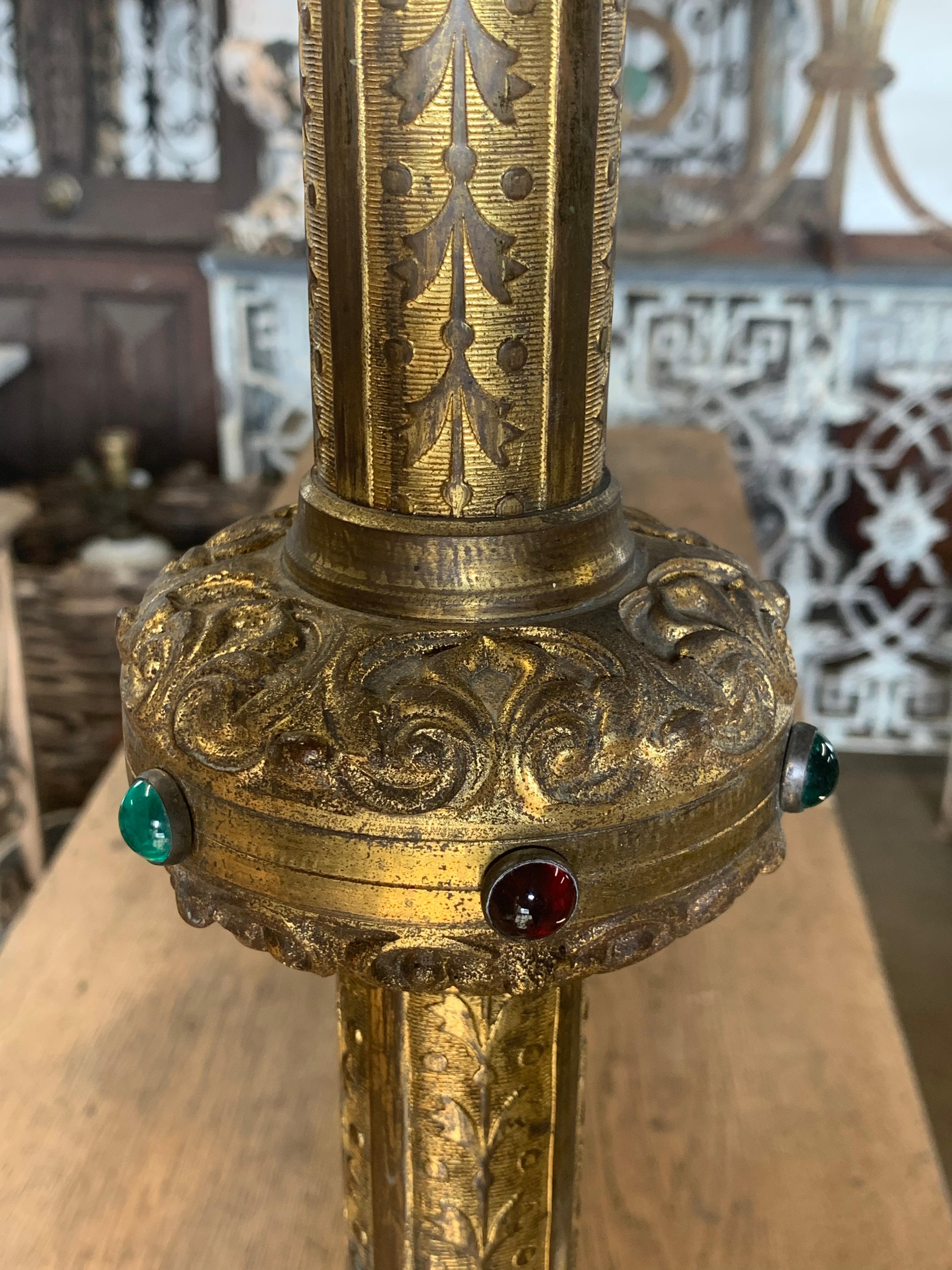 French 19th Century Church Altar Candlestick  For Sale