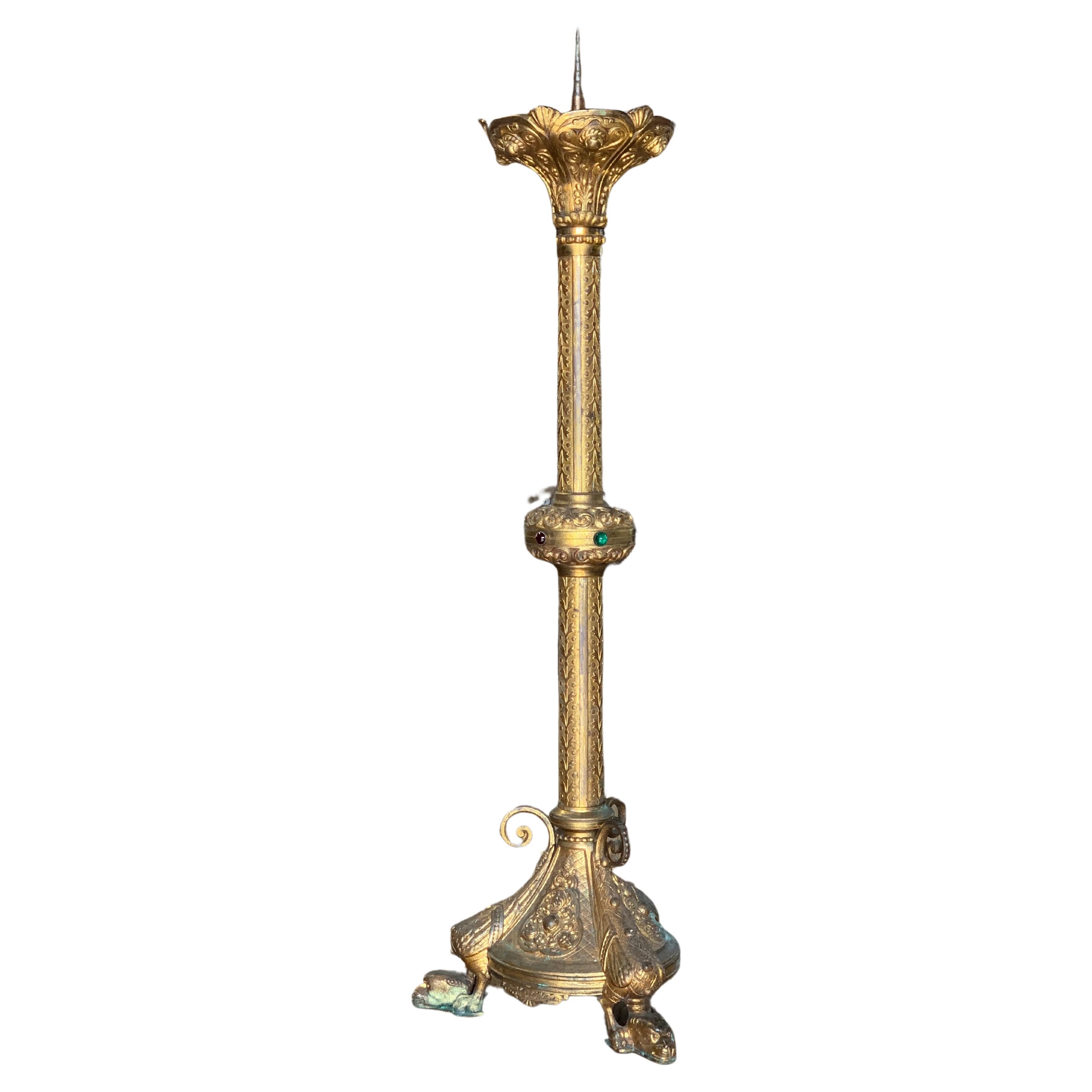 19th Century Church Altar Candlestick  For Sale
