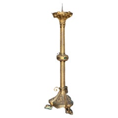 Used 19th Century Church Altar Candlestick 