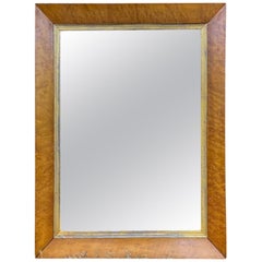 19th Century circa 1850s American Bird's-Eye Maple Mirror