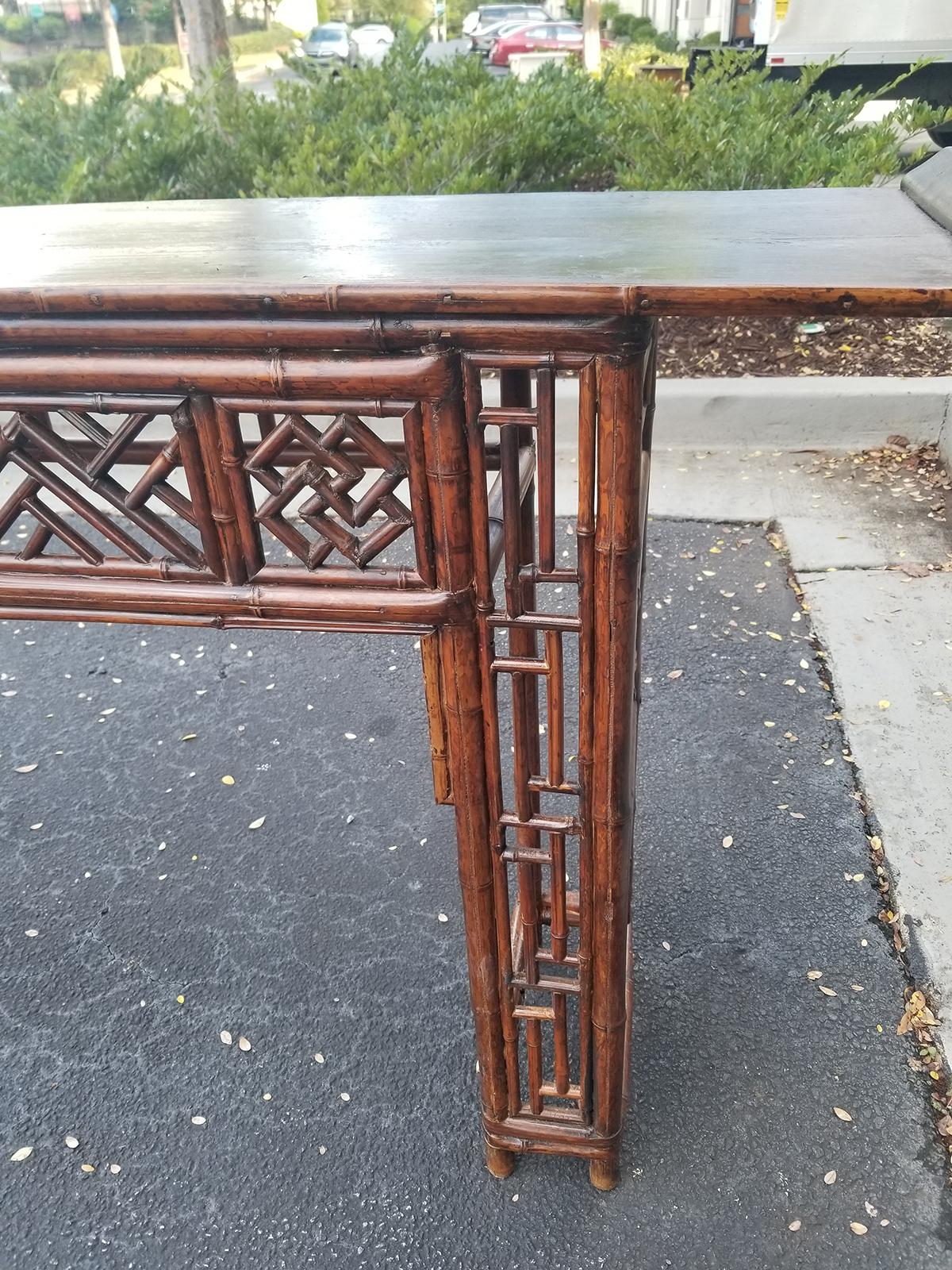 19th Century, circa 1860-1880 Beautiful Fret Work Alter Table For Sale 11