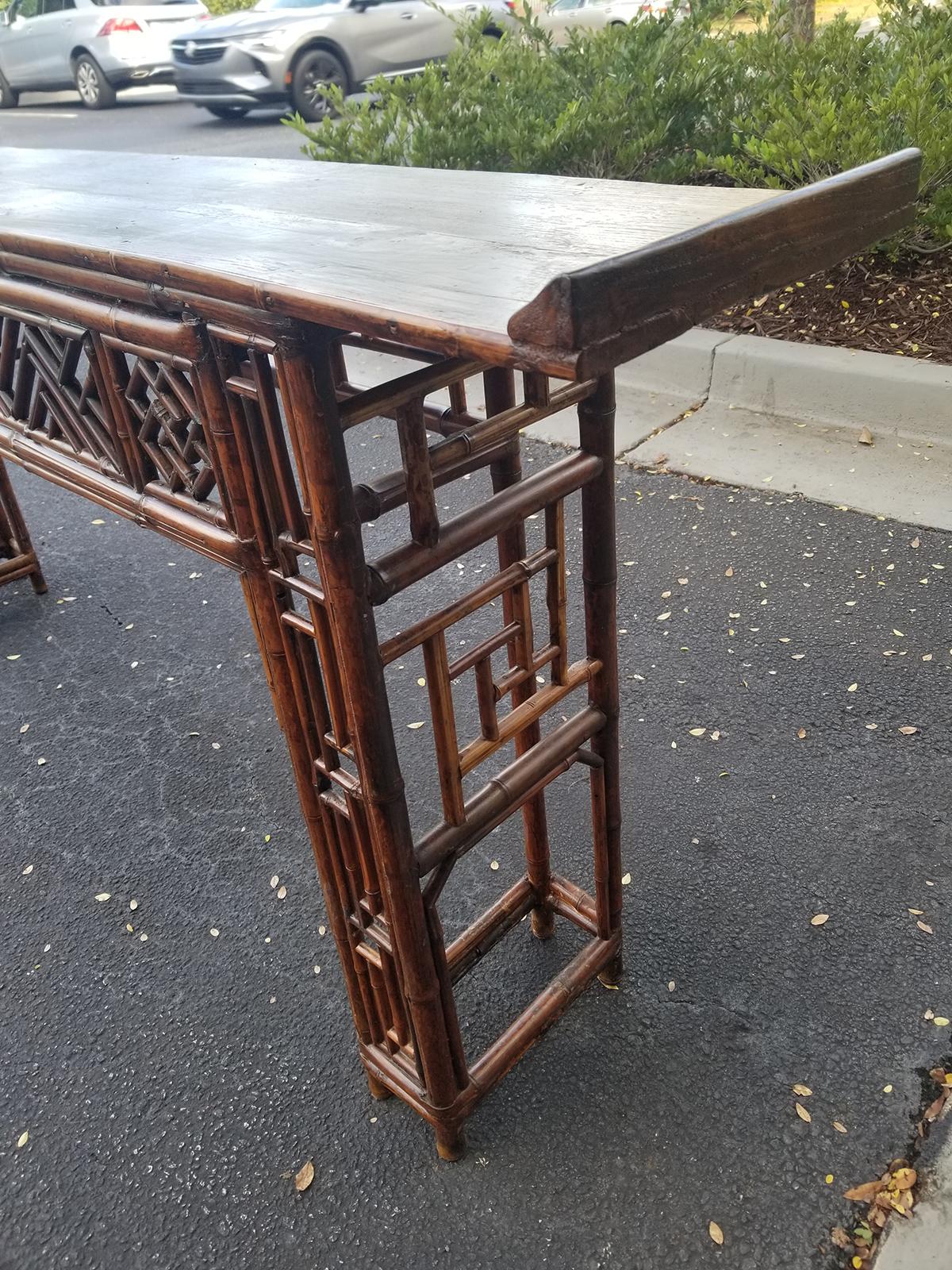 19th Century, circa 1860-1880 Beautiful Fret Work Alter Table For Sale 12