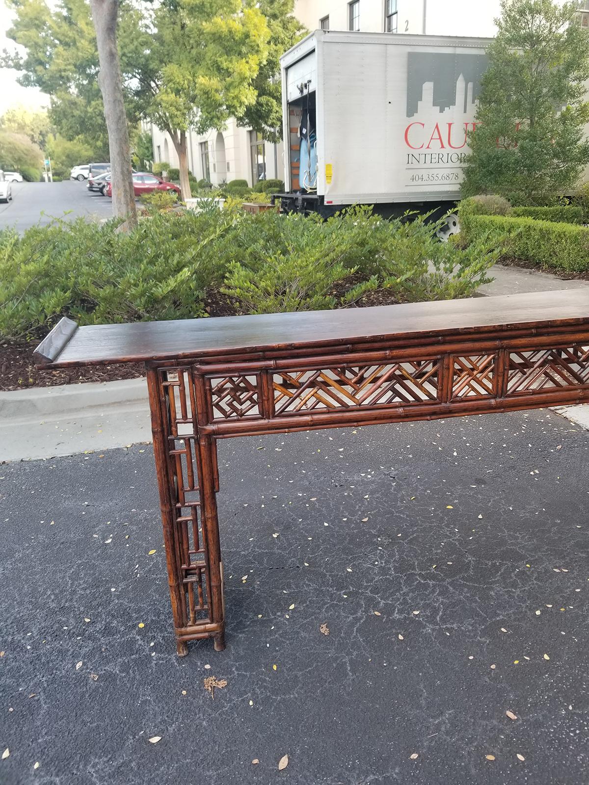 Asian 19th Century, circa 1860-1880 Beautiful Fret Work Alter Table For Sale